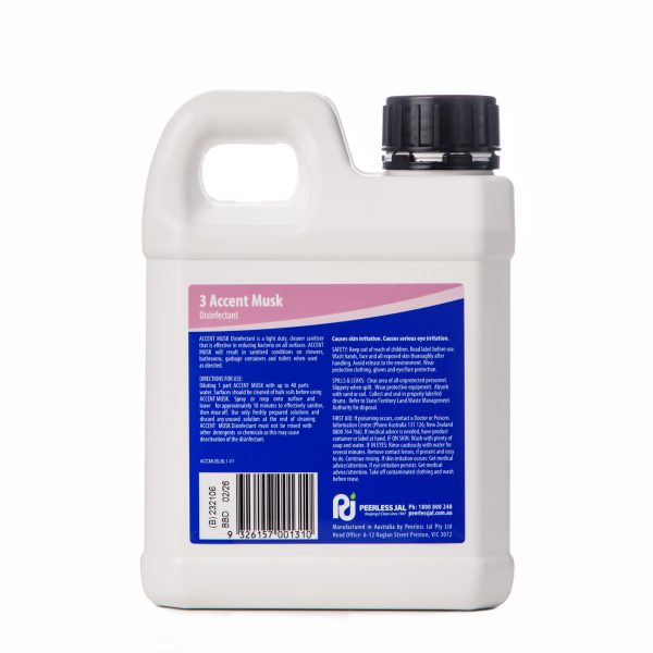 Accent Musk Commercial Grade Disinfectant 1L - Back