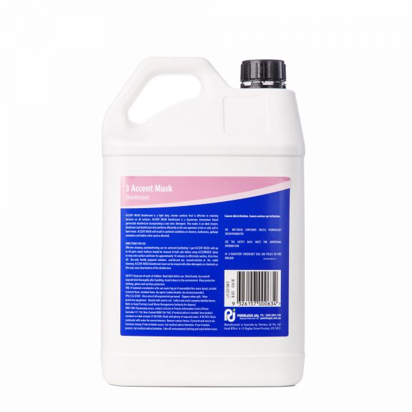Accent Musk Commercial Grade Disinfectant - Back
