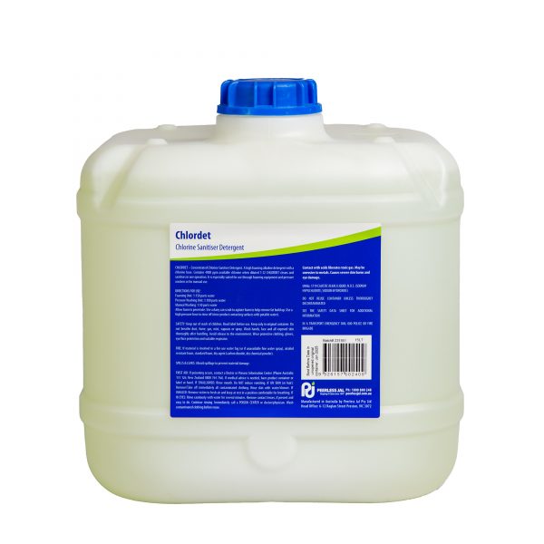 Chlordet Concentrated Chlorine Sanitiser Detergent 15L - Back