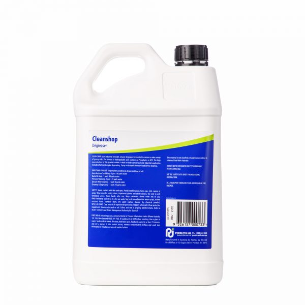 Clean Shop Heavy Duty Cleaner Degreaser 5L - Back