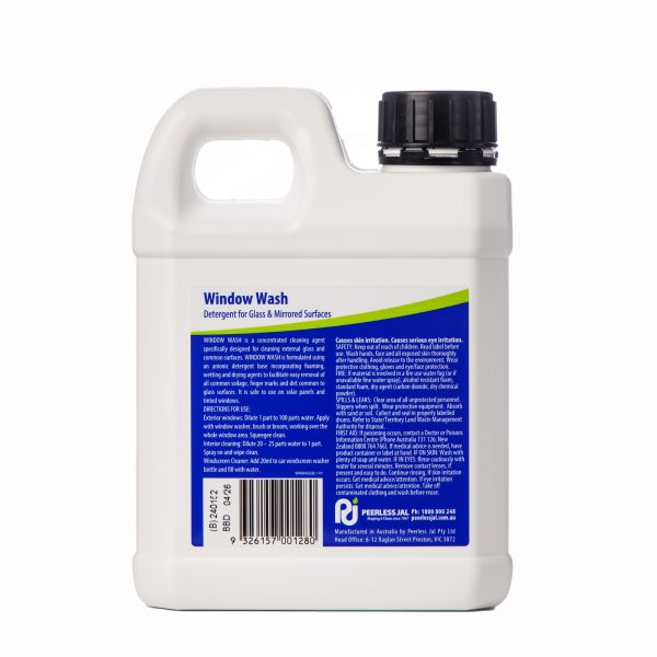 Window Wash Concentrated Glass Wash 1L - Back