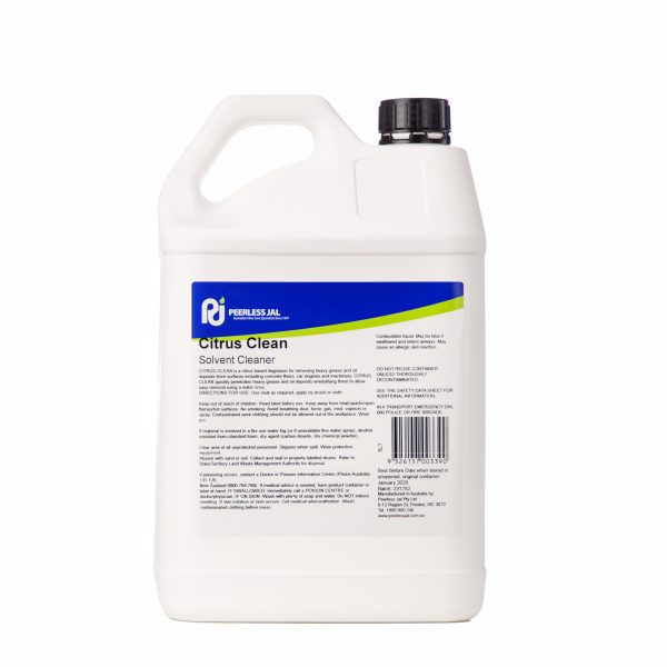 Citrus Clean Heavy Duty Solvent Cleaner 5L - Back